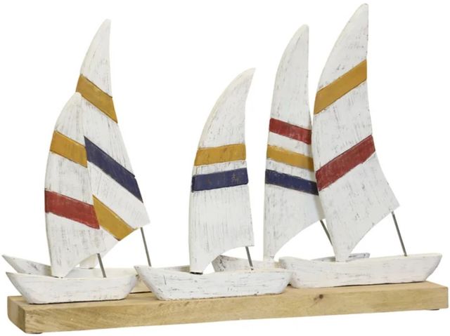 Stylecraft Nautical Race Sail Boat Sculpture-0