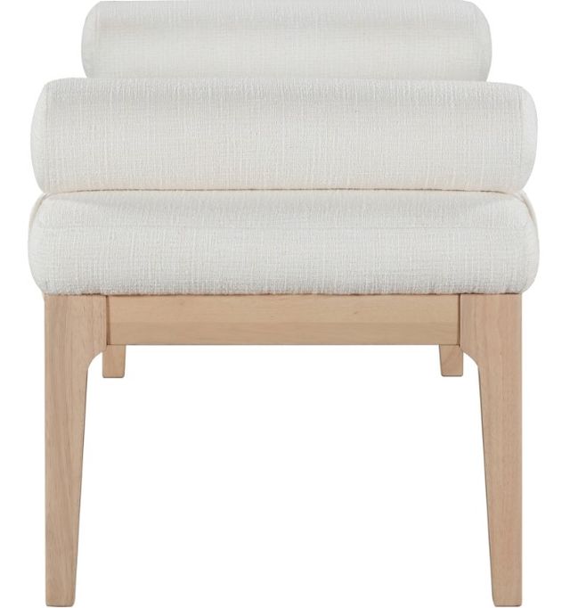 Meridian Furniture Priscilla Cream/Natural Upholstered Bench-2