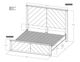 International Furniture Direct Balam Stained Dark King Platform Bed Footboard with Rails-3