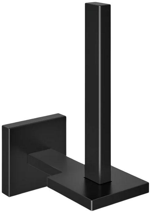 KOHLER® Square Matte Black Vertical Toilet Paper Holder-0