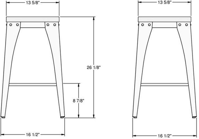 Amisco Customizable Upright Backless Counter Stool-2