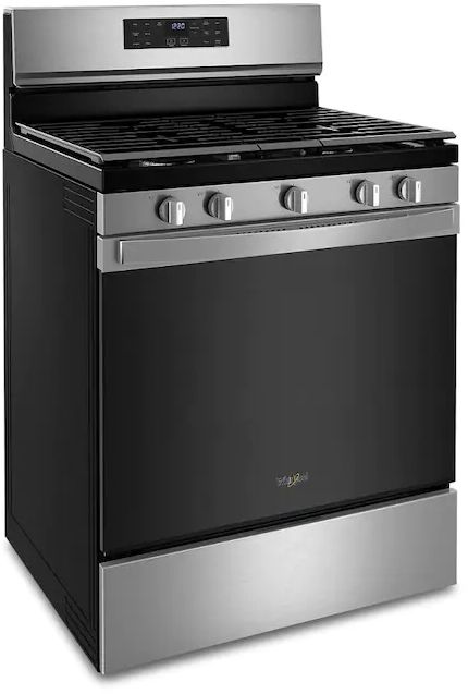 Whirlpool® 30" Fingerprint Resistant Stainless Steel Freestanding Gas Range with 5-in-1 Air Fry Oven-1
