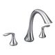 Moen® Rizon Chrome Two-Handle Low Arc Roman Tub Faucet-1