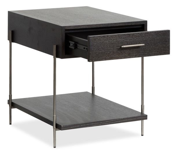 Magnussen Home® Spencer Dark Briarsmoke Gray End Table-2