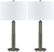 Crestview Collection Lochley 2-Piece Gunmetal Table Lamp Set-0