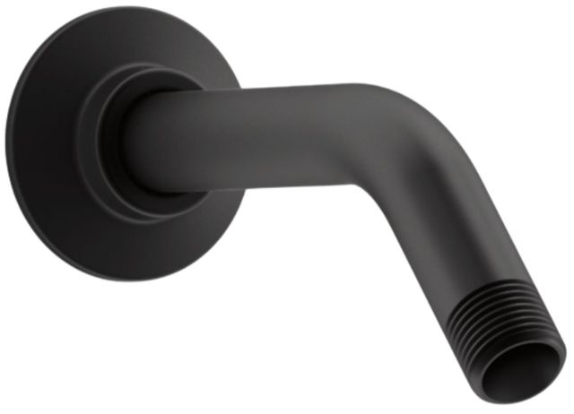 KOHLER® MasterShower® Matte Black 7.5" Shower Arm and Flange-0
