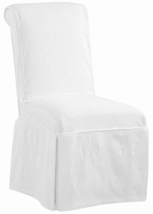 Four Seasons Customizable Parsons Small Box Pleat Slipcovered Side Chair-0