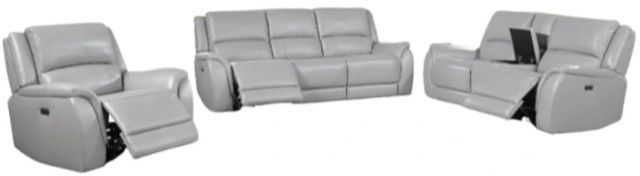 Steve Silver Co. Alexandria 3-Piece Stone Leather Power Reclining Set-1