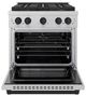 ZLINE Autograph Edition Paramount 30" 4.2 Cu. Ft. Satin Stainless Steel Gas Range with 4 Burner DuoPro™ Cooktop and Convection Gas Oven with Matte Black Accents-1