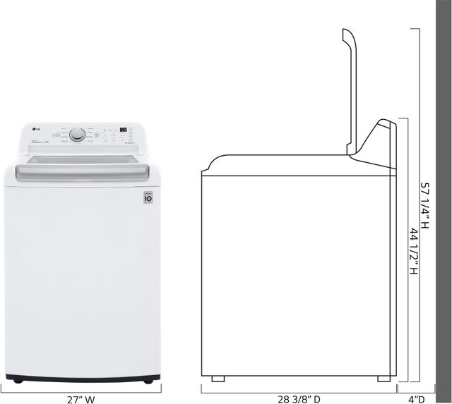 LG 5.0 Cu. Ft. White Top Load Washer-2