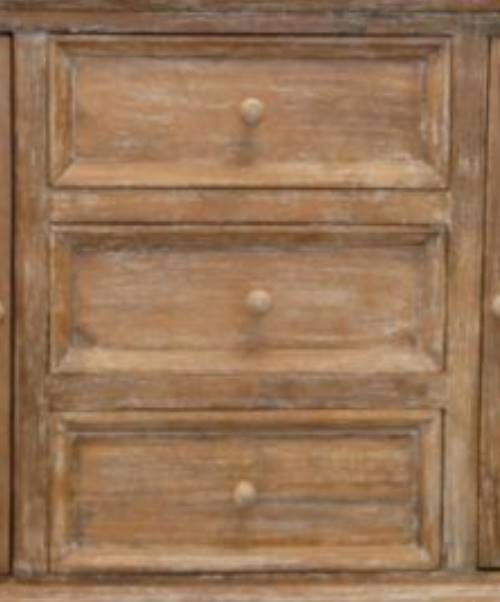 Million Dollar Rustic Light Barnwood 3-Drawer Console-1