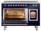 Ilve® Nostalgie II Noblesse 48'' Midnight Blue Pro Style Induction Range with Chrome Trim-3