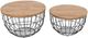 Jofran Inc. Global Archive Rondo 2-Piece Brown Nesting Coffee Table Set with Black Base-2