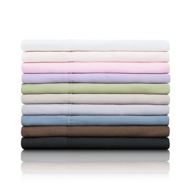 Malouf® Woven Brushed Microfiber Ivory Twin Sheet Set-3