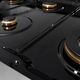 ZLINE Paramount Autograph Edition 48" Black Stainless Steel Gas Cooktop with Polished Gold Accents -5
