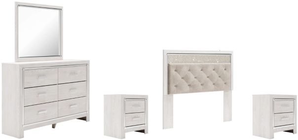 Signature Design by Ashley® Altyra 5-Piece White Queen Panel Headboard Bed Set-0