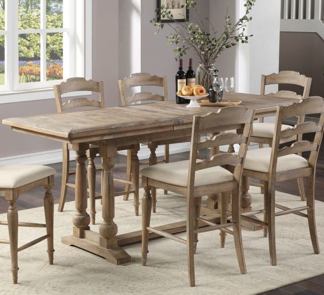 Winners Only® Augusta Rustic Brown Counter Dining Table-1