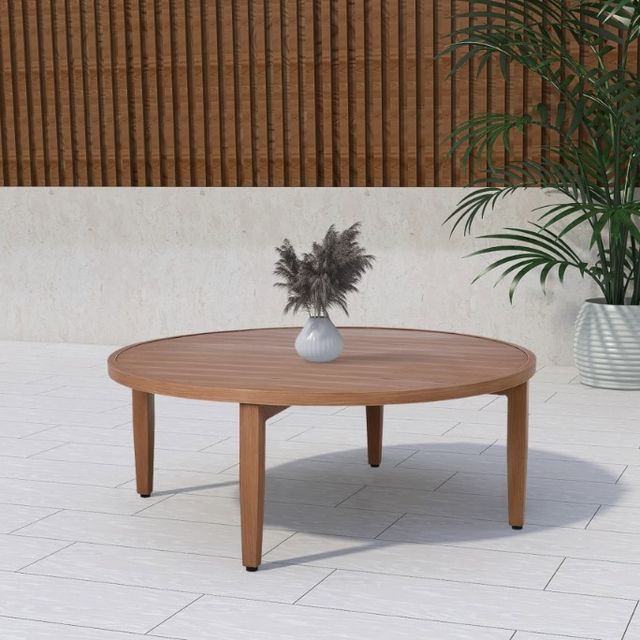 Meridian Furniture Maui Natural Aluminum Outdoor Coffee Table-4