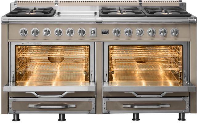 Viking® Tuscany 66” Nantucket Pro Style Dual Fuel Range with Griddle-1