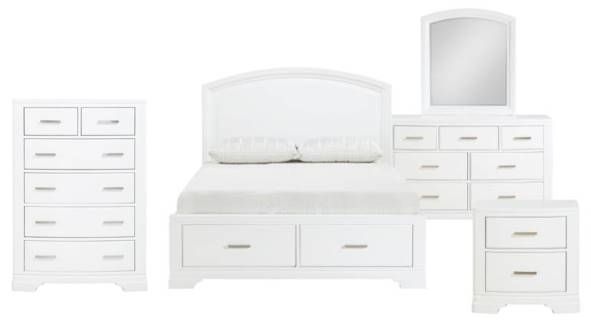 Homelegance® Hudson 5-Piece White Queen Bedroom Set-0