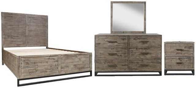 Jofran Inc. East Hampton 4-Piece Distressed Gray Queen Panel Bedroom Set |  Harris Furniture | Jonesboro, AR