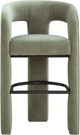 TOV Furniture Malone Green Chenille Bar Stool-2