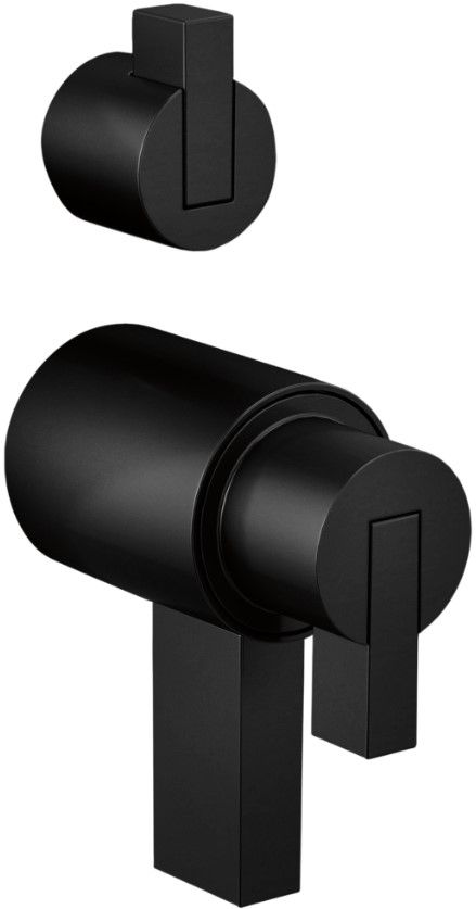 Brizo Litze® Matte Black TempAssure® Thermostatic Valve With Diverter Trim Handle Kit - Lever-0