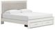 Signature Design by Ashley® Zuraleus White King Upholstered Panel Storage Bed-0