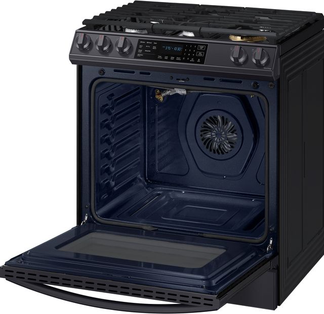 Samsung 30" Fingerprint Resistant Black Stainless Steel Front Control Slide-In Gas Range-3