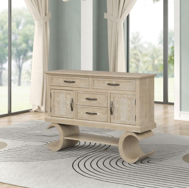 New Classic® Home Furnishings Gwendolyn Cerused Taupe Server-1
