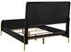 Coaster® Arini Black/Grey Queen Panel Bed with Upholstered Headboard-2