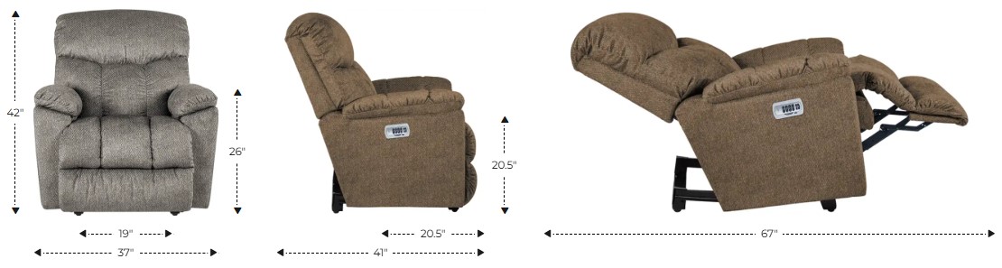 La-Z-Boy® Morrison Dove Power Wall Recliner with Headrest and