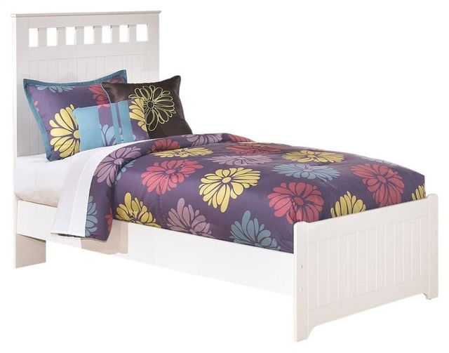 Signature Design by Ashley® Lulu 2-Piece White Twin Panel Bed Set-1