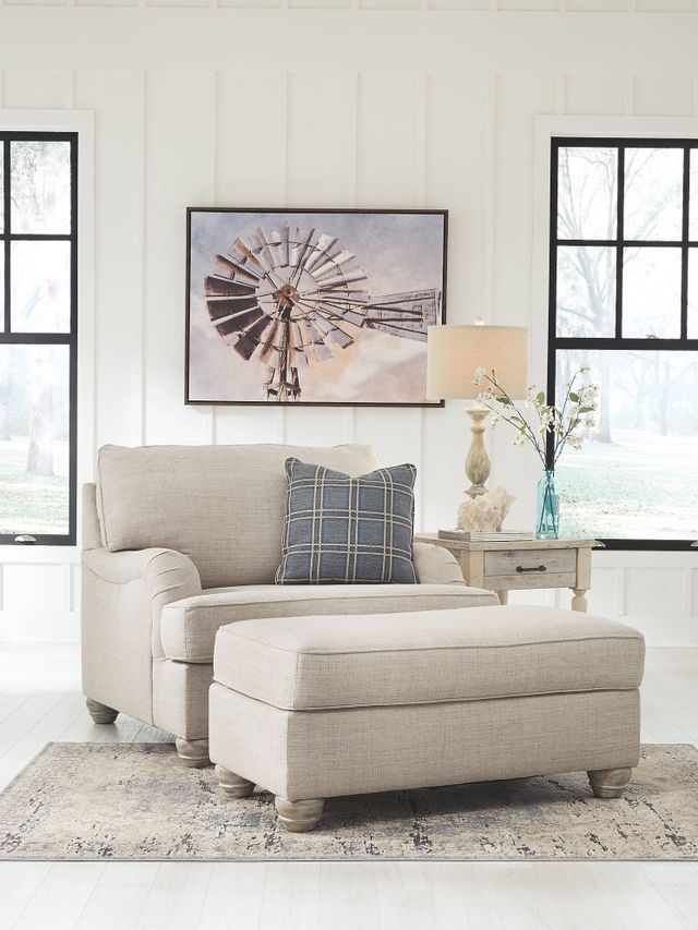 Benchcraft® Traemore Linen Ottoman-2