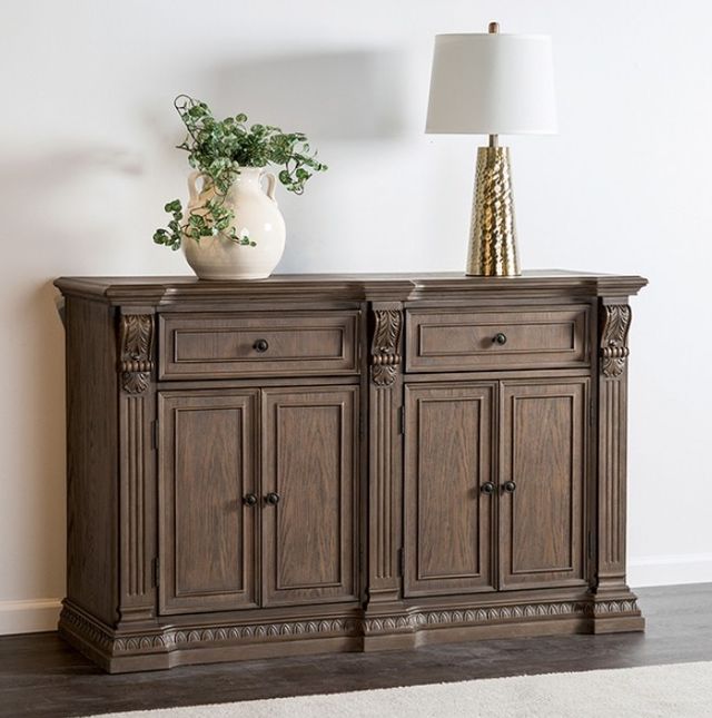 Furniture of America® Seven Oaks Weathered Oak Sideboard-1