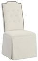 Fairfield® Customizable Entree Dining Empire Tall Tufted Back Skirted Dining Chair with Tobacco Legs-0