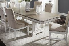 Liberty Furniture Abbey Park 7-Piece Antique White Trestle Table Set