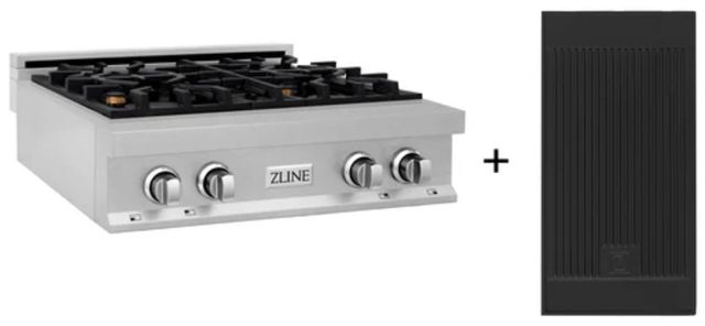 ZLINE Classic 30" Satin Stainless Steel Gas Rangetop with Griddle-0