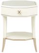 Michael Amini® La Rachelle Glass Top Octagonal End Table with Medium Champagne Legs-2