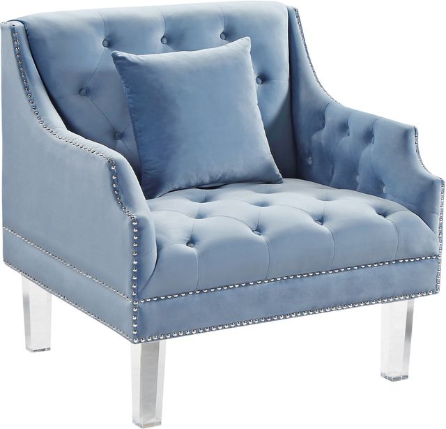 Meridian Furniture Roxy Sky Blue Velvet Chair-0