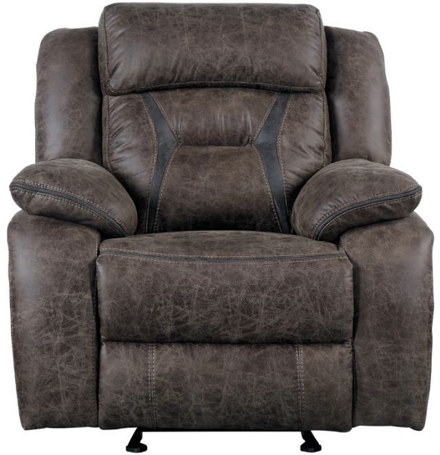 Homelegance® Madrona Dark Brown Manual Glider Recliner-2