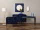 Currey & Company Kallista Dark Sapphire/Caviar Black/Antique Brass Writing Desk-3