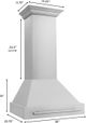 ZLINE 30" Black Matte Wall Mounted Range Hood-4