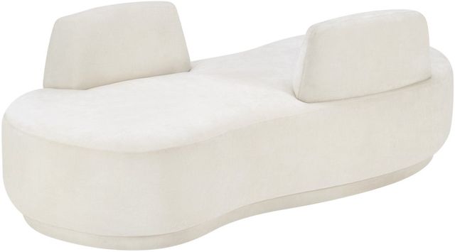 Meridian Furniture Argyle Cream Chenille Fabric Chaise-0