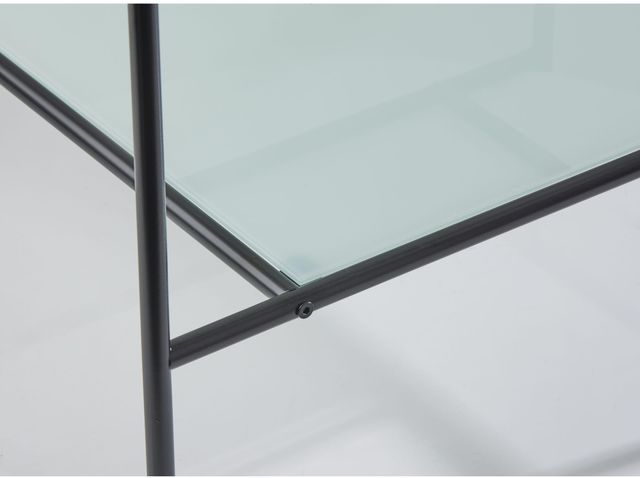Adesso® Stephen Glss Top Coffee Table with Black Metal Base-1