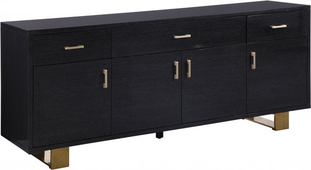 Meridian Furniture Excel Gray/Gold Sideboard and Buffet-0