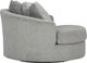 Signature Design by Ashley® Casselbury Cement Oversized Swivel Accent Chair-2