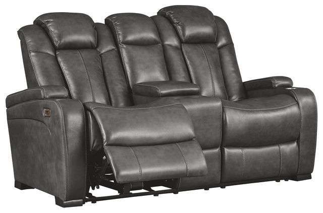 Signature Design by Ashley® Turbulance Quarry Power Reclining Loveseat-0