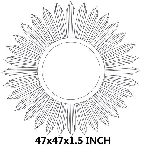 Surya Altair Gold Wall Mirror-3