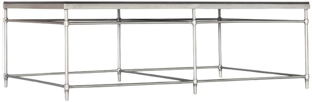 Hooker® Furniture Saint Armand Black Rectangular Cocktail with Brushed Pewter Base-0